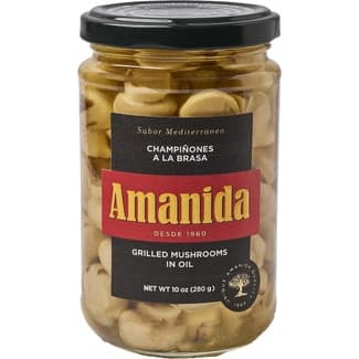 Champiñones a la brasa tarro 190 g neto escurrido - Amanida