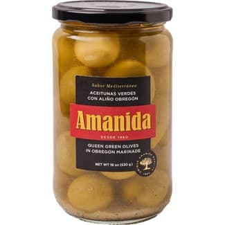 Aceitunas verdes con aliño obregón tarro 315 g neto escurrido - Amanida