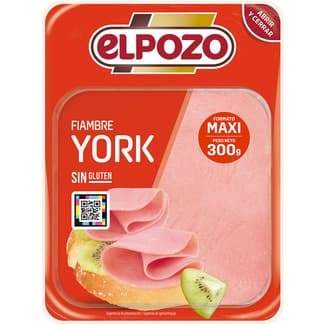 Fiambre york maxi en lonchas sin gluten envase 300 g - Elpozo