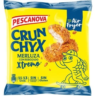 Merluza con rebozado Crun Chyx sin gluten ideal para air fryer bolsa 400 g - Pescanova