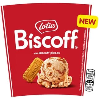 Biscoff helado con trozos de galleta caramelizada tarrina 425 ml - Lotus