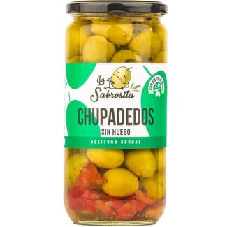 Aceitunas gordal chupadedos sin hueso frasco 350 g neto escurrido - La Sabrosita
