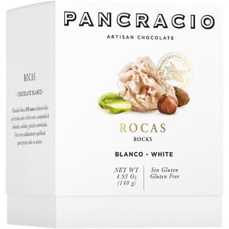Rocas de chocolate blanco estuche 140 g - Pancracio