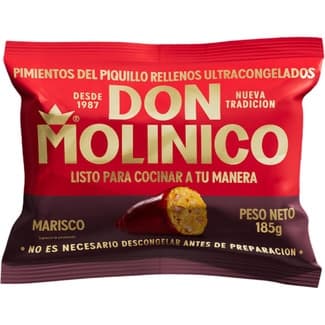 Pimientos del piquillo rellenos de marisco 4 unidades bolsa 185 g - Don Molinico