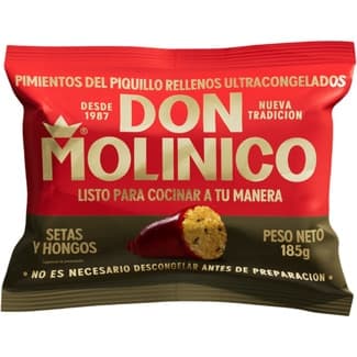 Pimientos del piquillo rellenas de setas y hongos 4 unidades bolsa 185 g - Don Molinico