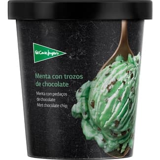 Helado de menta con trozos de chocolate tarrina 500 ml - El Corte Ingles