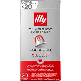 Classico café espresso 100% arábica estuche 20 cápsulas compatibles con máquinas Nespresso - Illy