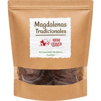 Magdalenas tradicionales 6 unidades envase 380 g - Horno Casavieja