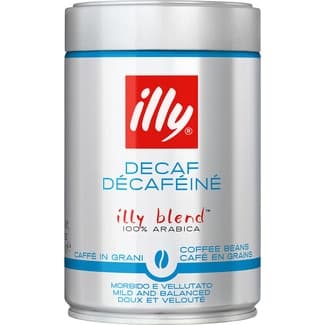 Café en grano descafeinado Illy blend 100% Arábica lata 250 g - Illy