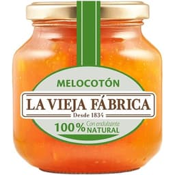Mermelada de melocotón 100% natural con endulzante frasco 280 g - La Vieja Fabrica