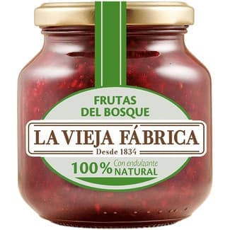 Cero mermelada de frutas del bosque 100% natural con endulzante frasco 280 g - La Vieja Fabrica