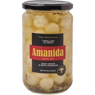 Cebollitas al pesto tarro 315 g neto escurrido - Amanida