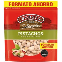 Pistachos tostados y salados formato ahorro bolsa 250 g - Borges Seleccion
