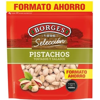 Pistachos tostados y salados formato ahorro bolsa 250 g - Borges Seleccion