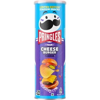 Aperitivo frito de patata sabor Cheese Burger Edición Limitada Stadium Snacks lata 165 g - Pringles