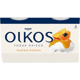 Yogur griego mango papaya pack 4 unidades 110 g - Danone Oikos