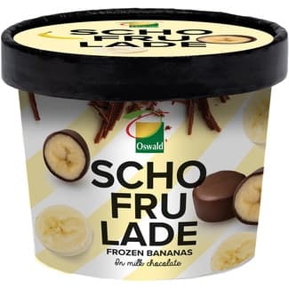 Banana bañada en chocolate con leche tarrina 130 g - Schofrulade