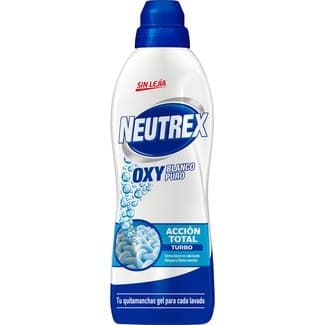 Oxy blanco puro quitamanchas en gel Acción Total Turbo sin lejía botella 950 ml - Neutrex