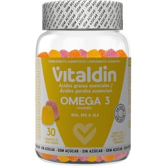 Gominolas con omega 3 sabor lima y mora sin azúcar bote 30 unidades - Vitaldin