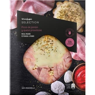 Pizza de jamón y queso provolone envase 440 g masa madre fermentación 72 h - El Corte Ingles Selection