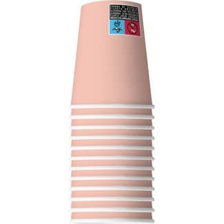 Vasos compostables melocotón de 20 cl envase 12 unidades - Smart