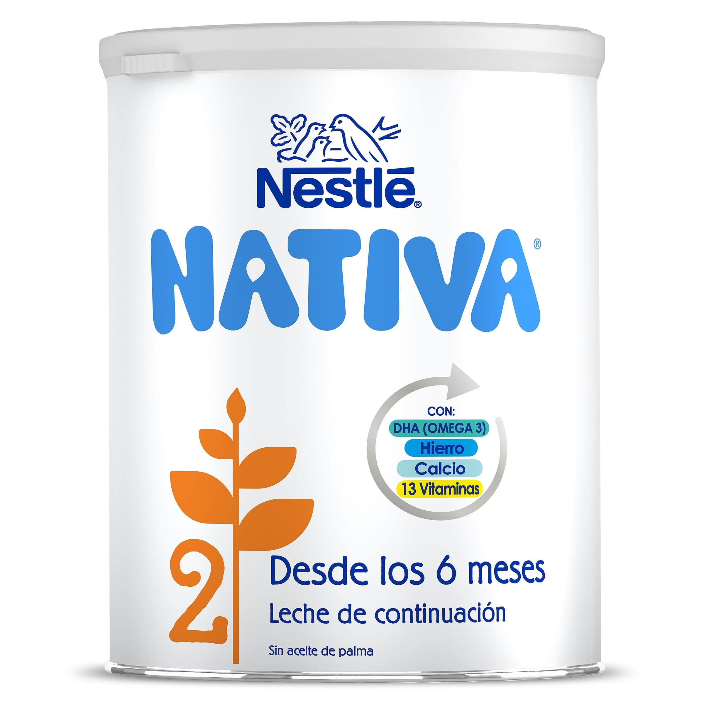 Leche infantil en polvo de continuacion de 6 a 12 meses Nativa 800 g