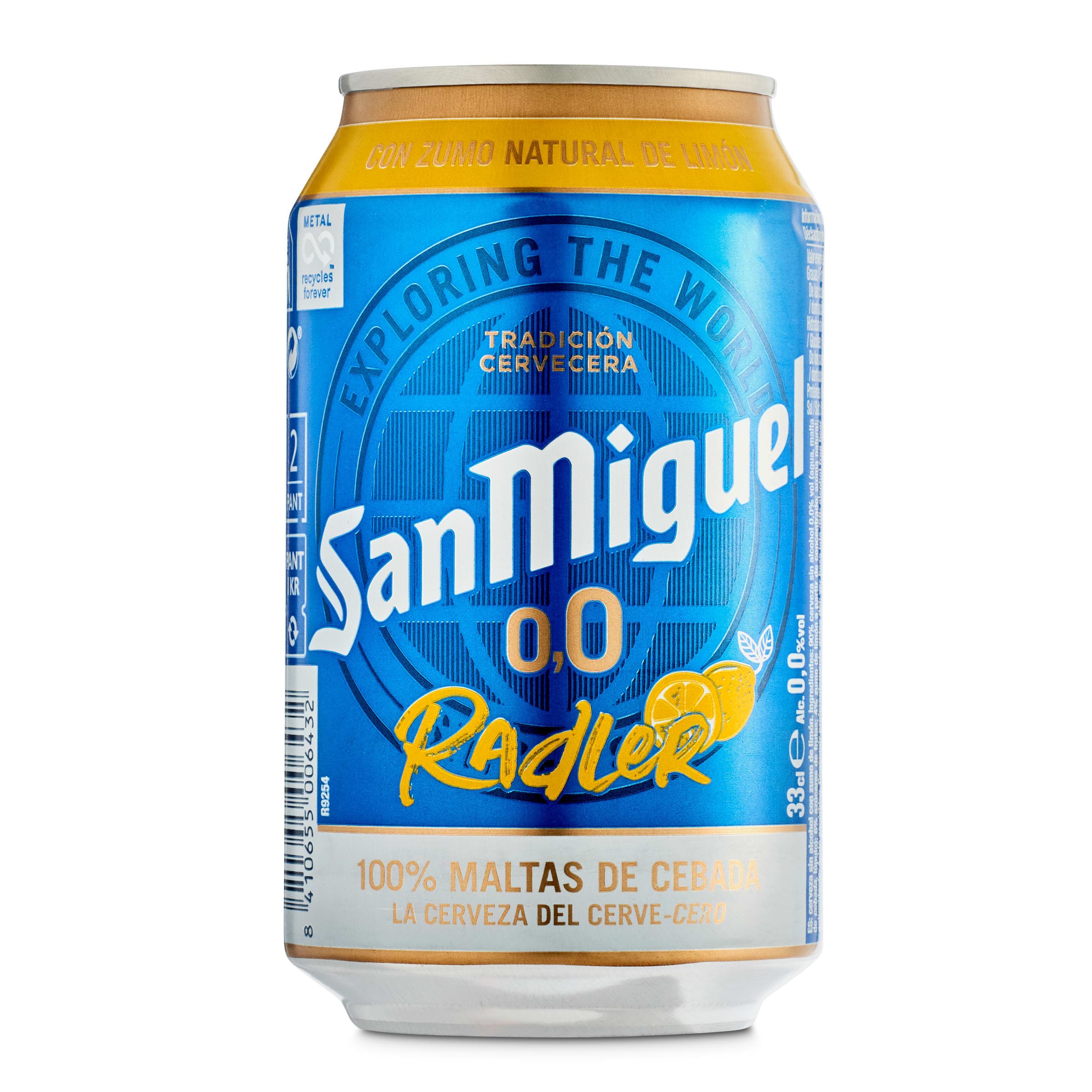 Cerveza radler sin alcohol San Miguel 33 cl
