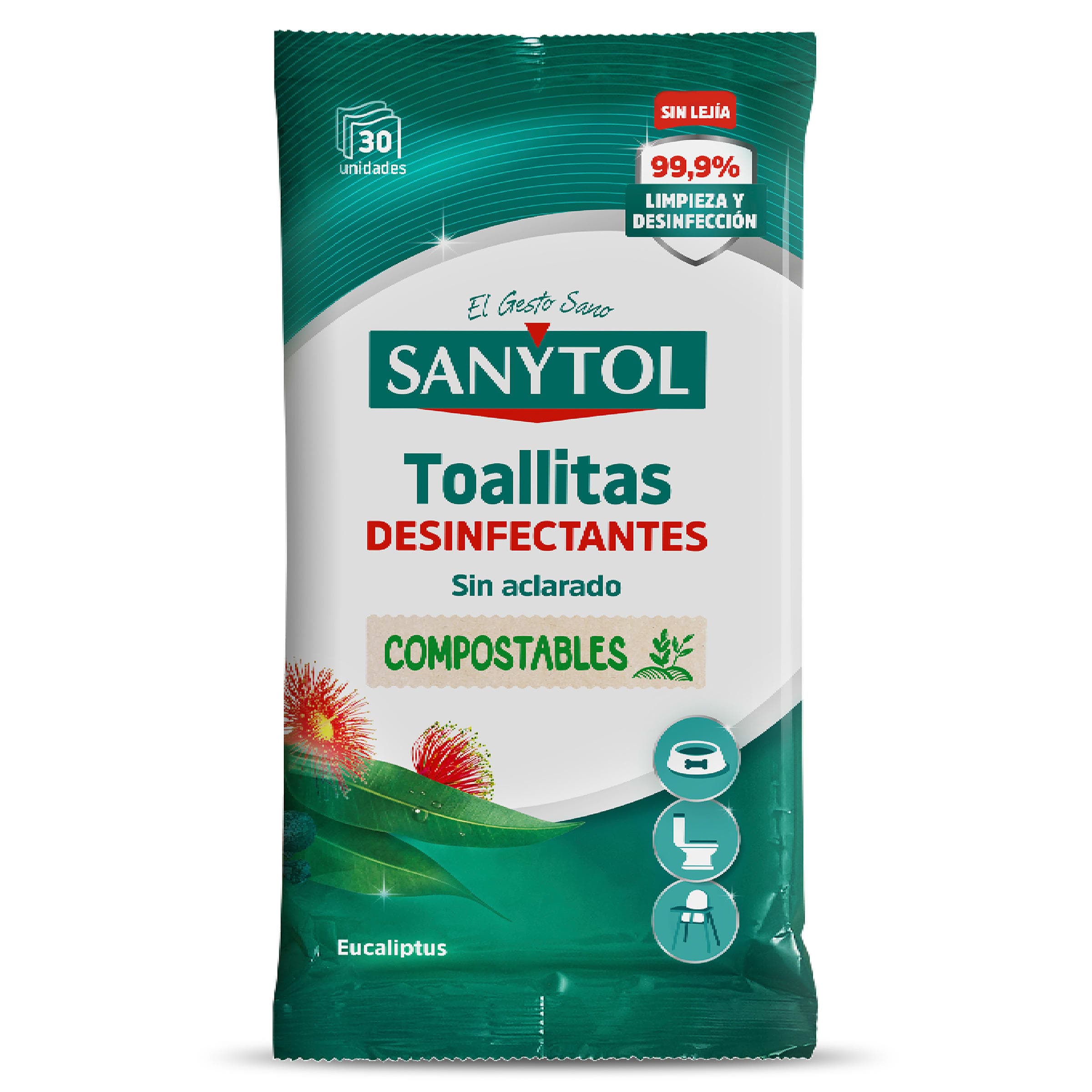 Toallitas desinfectantes Sanytol bolsa 30 unidades