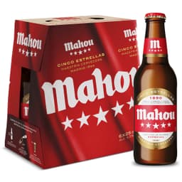 Cerveza Mahou 5 Estrellas pack 6 x 25 cl