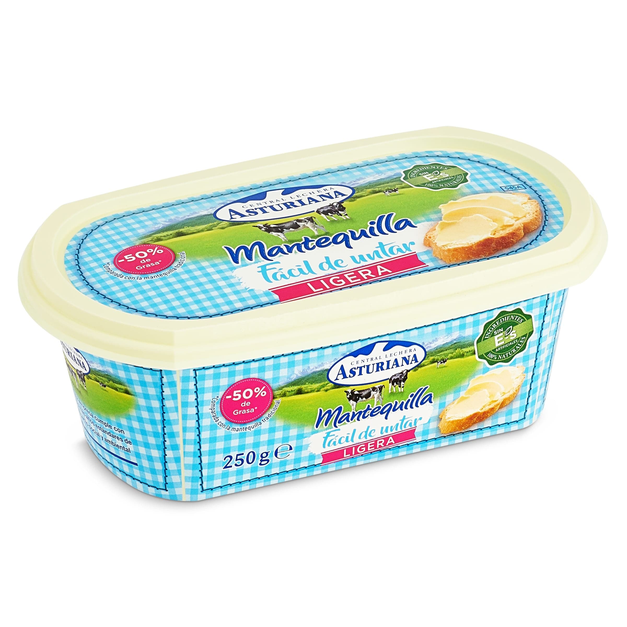 Mantequilla ligera fácil de untar Central Lechera Asturiana 250 g