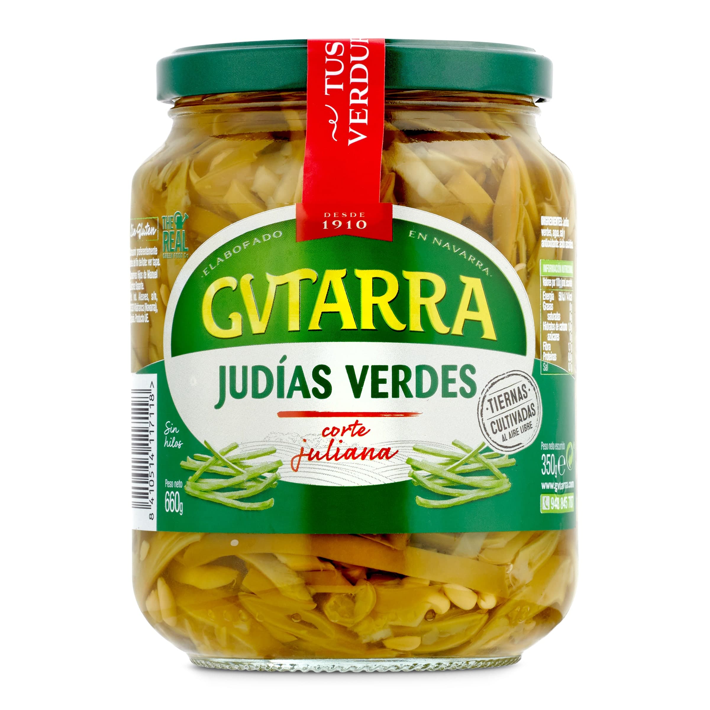 Judías verdes cortadas en tiras Gvtarra 350 g