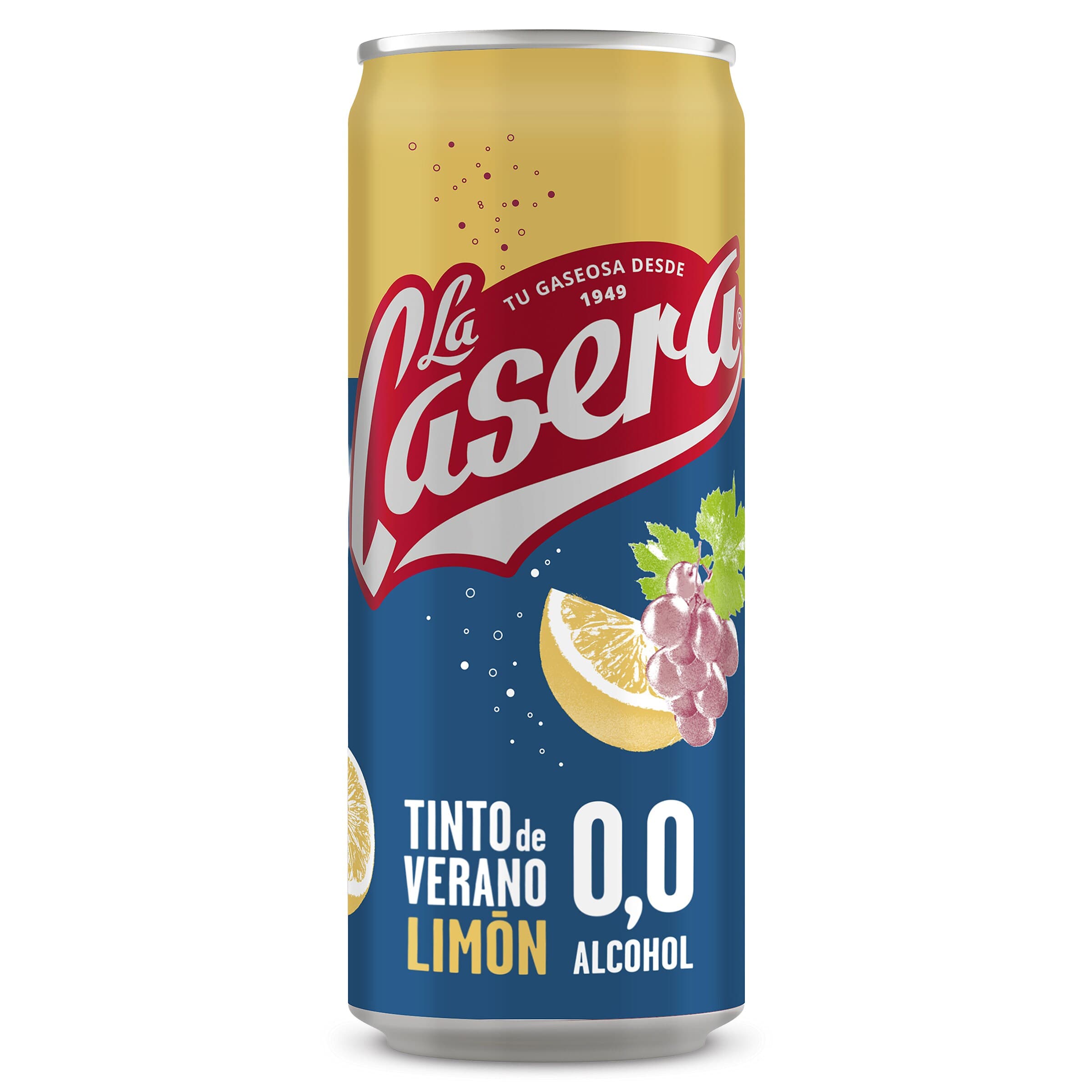Tinto de verano sin alcohol con limón La casera 33 cl