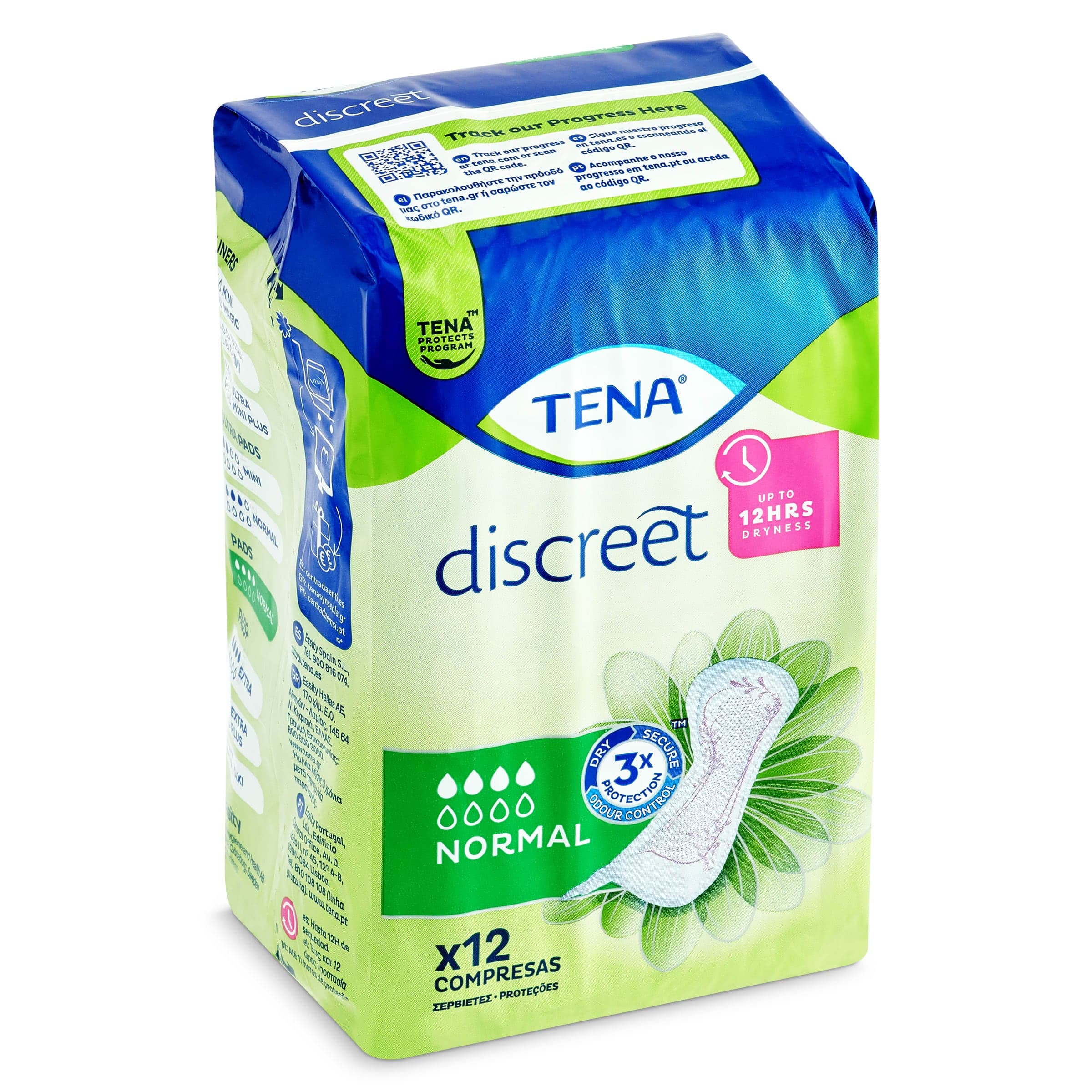 Compresas de incontinencia normal Tena bolsa 12 unidades