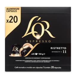 Cápsulas de café ristretto L'Or 20 unidades