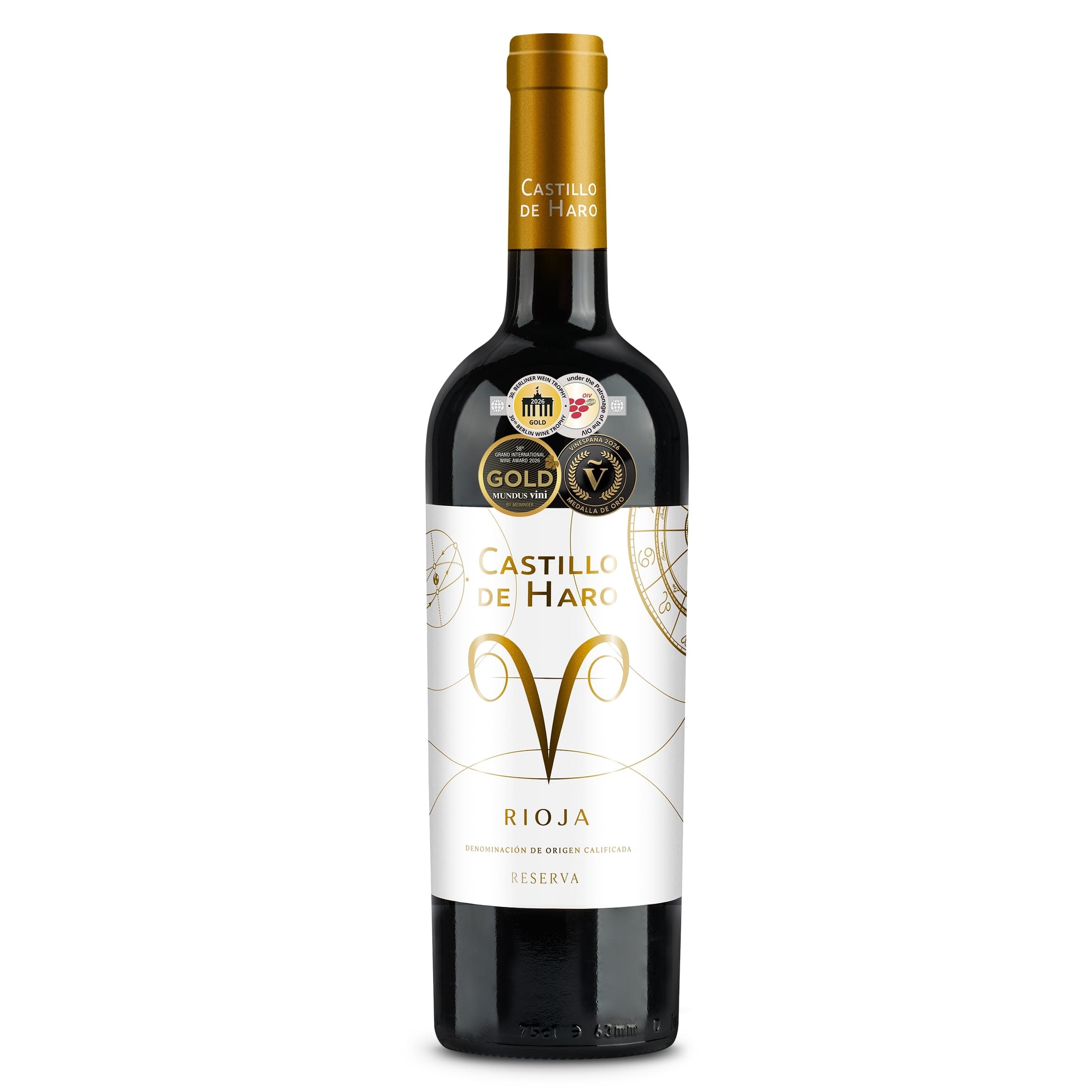 Vino tinto reserva D.O. Rioja Castillo de Haro 75 cl