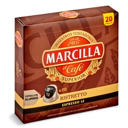 Cápsulas de café ristretto Marcilla 20 unidades