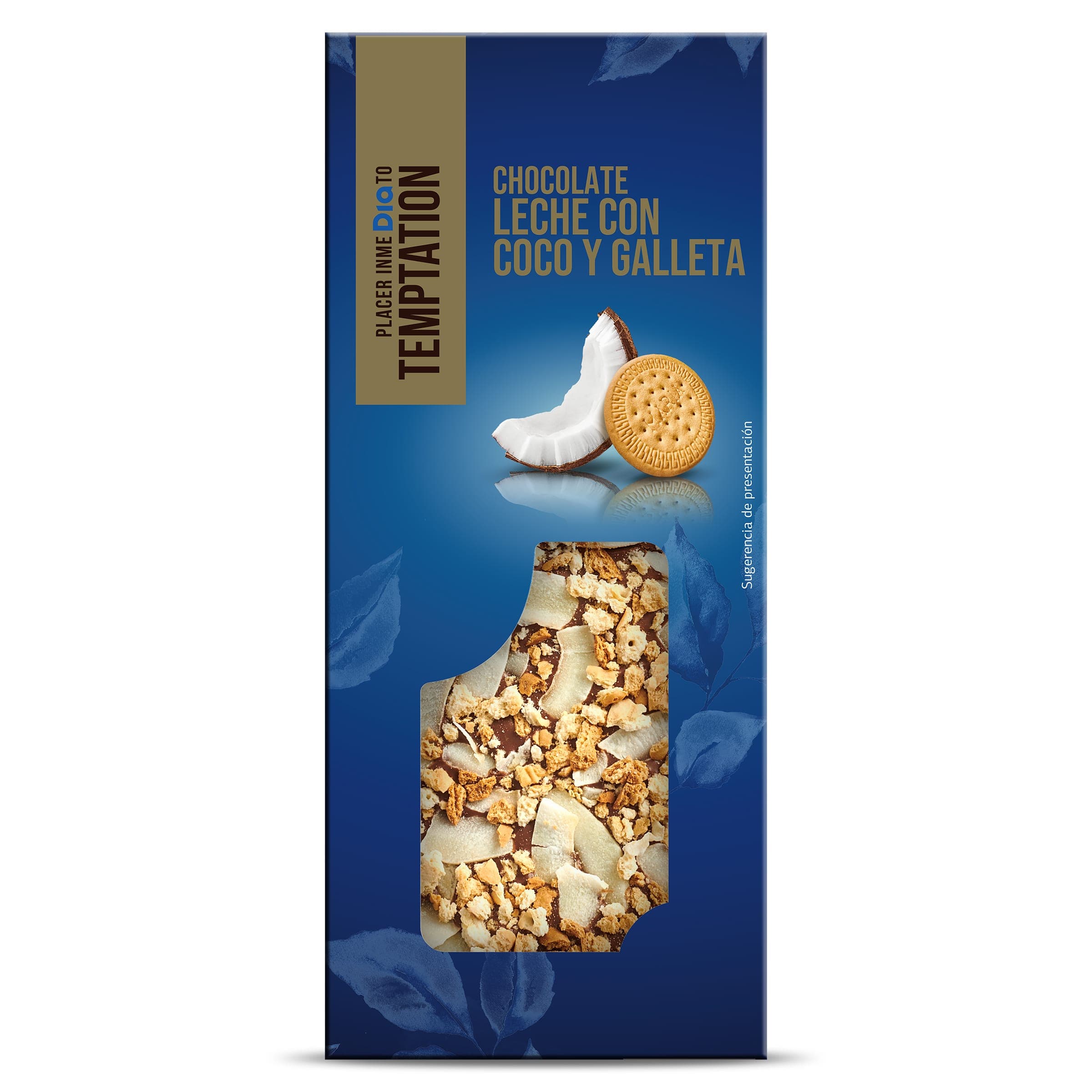 Chocolate con leche con coco y galleta Dia Temptation 100 g