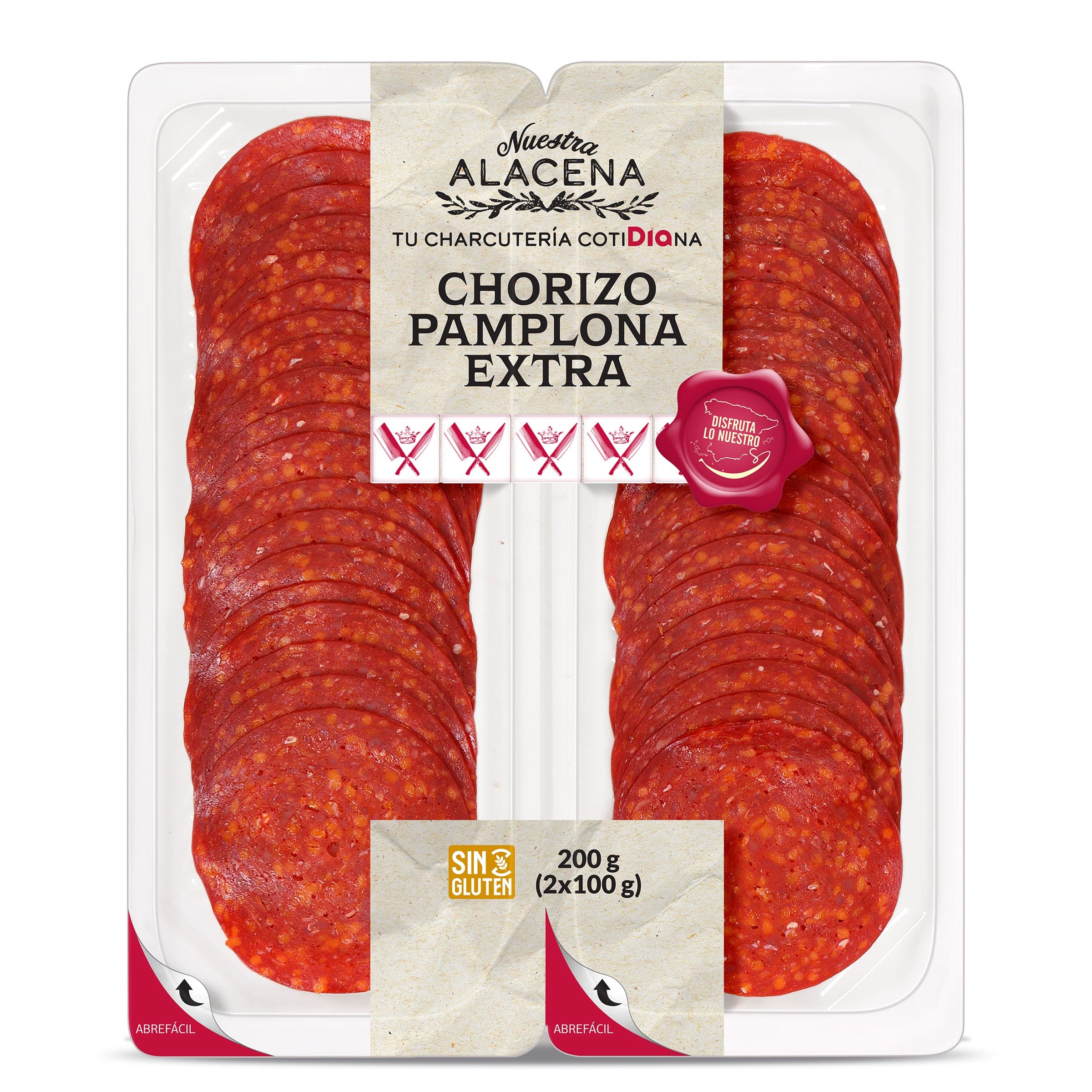 Chorizo de pamplona extra Dia Nuestra Alacena 2 x 100 g