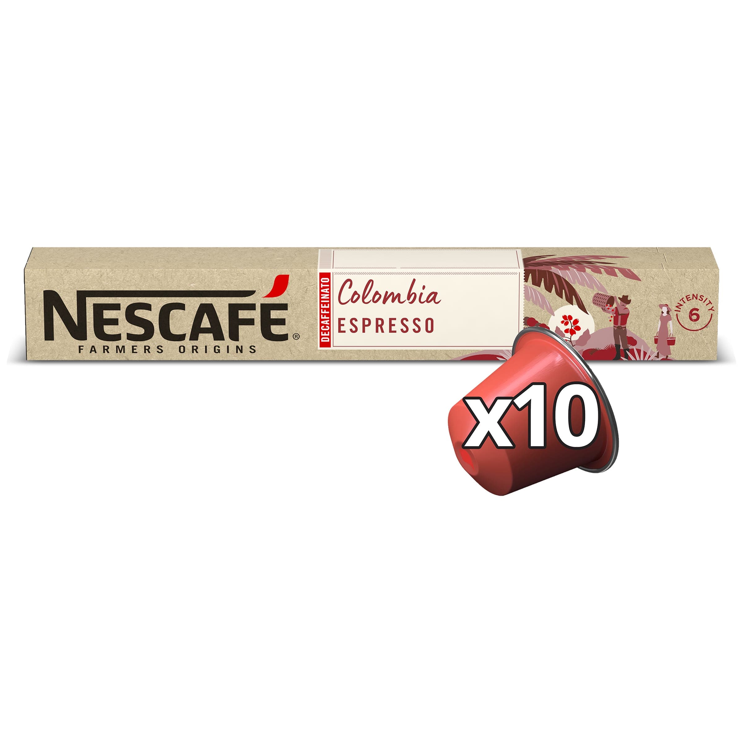 Cápsulas de café Colombia descafeinado Farmers Origins 10 unidades