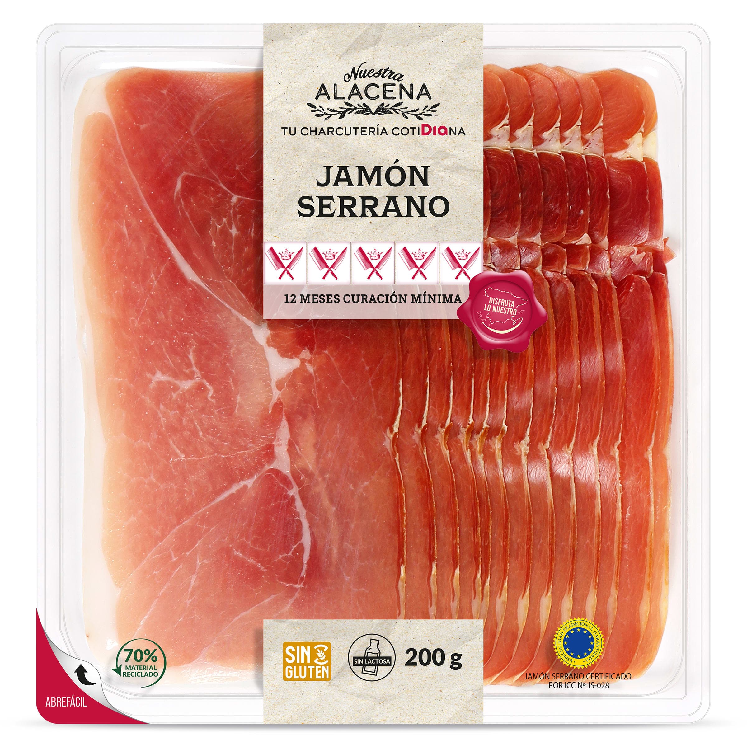 Jamón Serrano Dia Nuestra Alacena 200 g