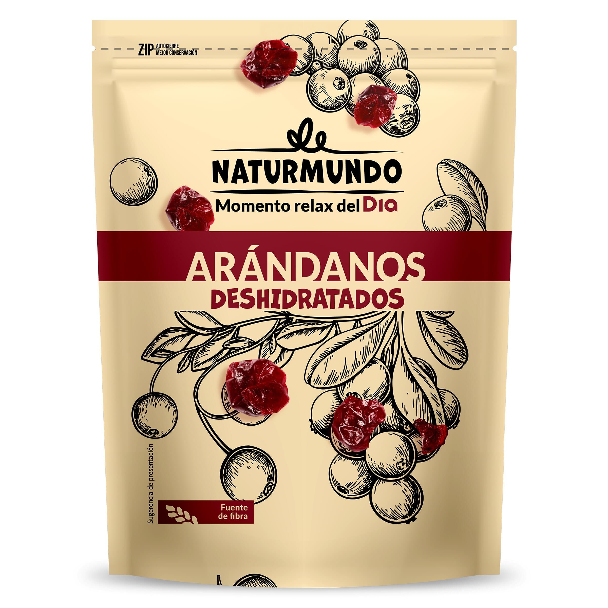 Arándanos rojos deshidratados Dia Naturmundo 150 g