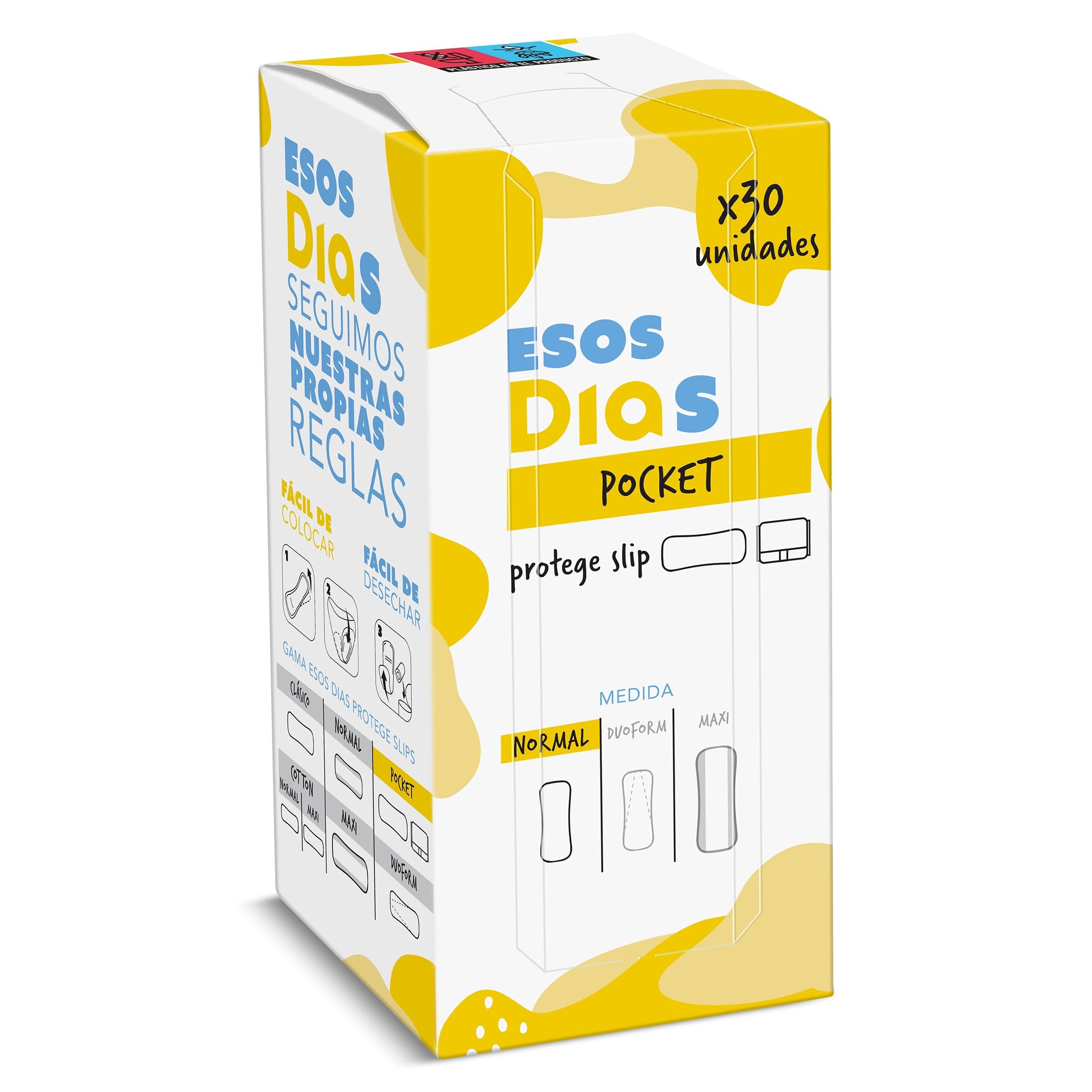 Protegeslips normal plegado Esos Dias caja 30 unidades