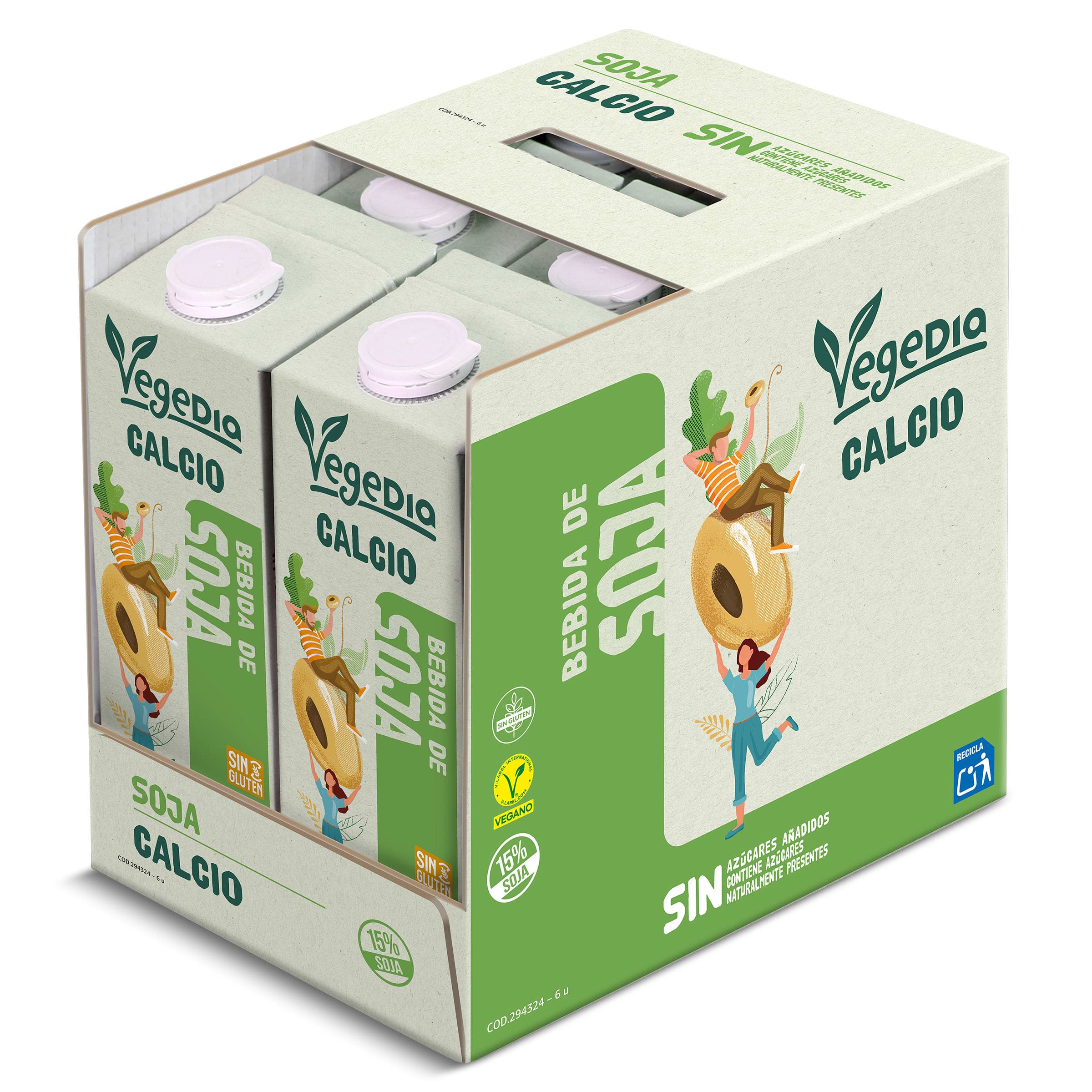 Bebida de soja con calcio Dia Vegedia pack 6 x 1 L