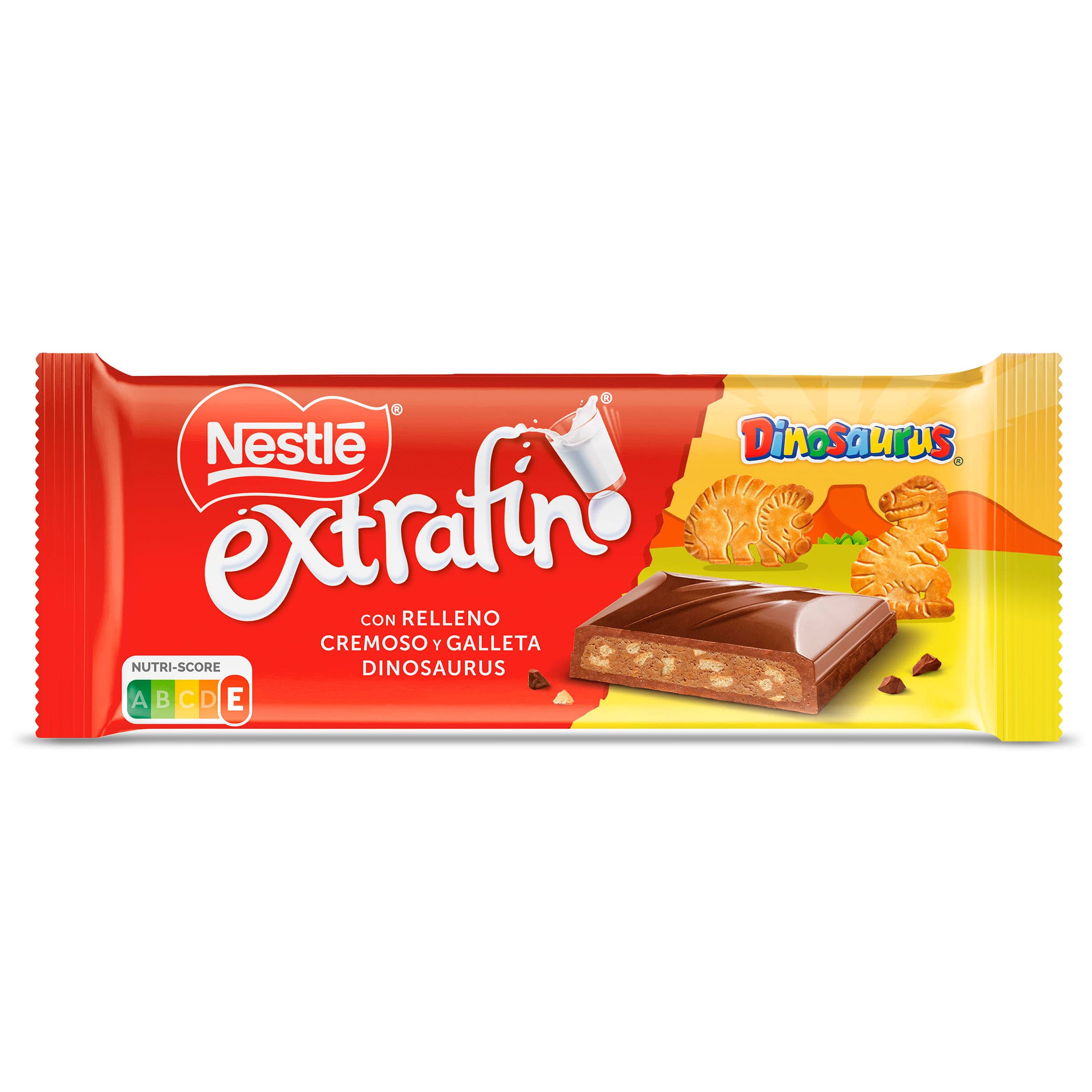 Chocolate con leche relleno de galleta Dinosaurus Nestlé Extrafino 84 g
