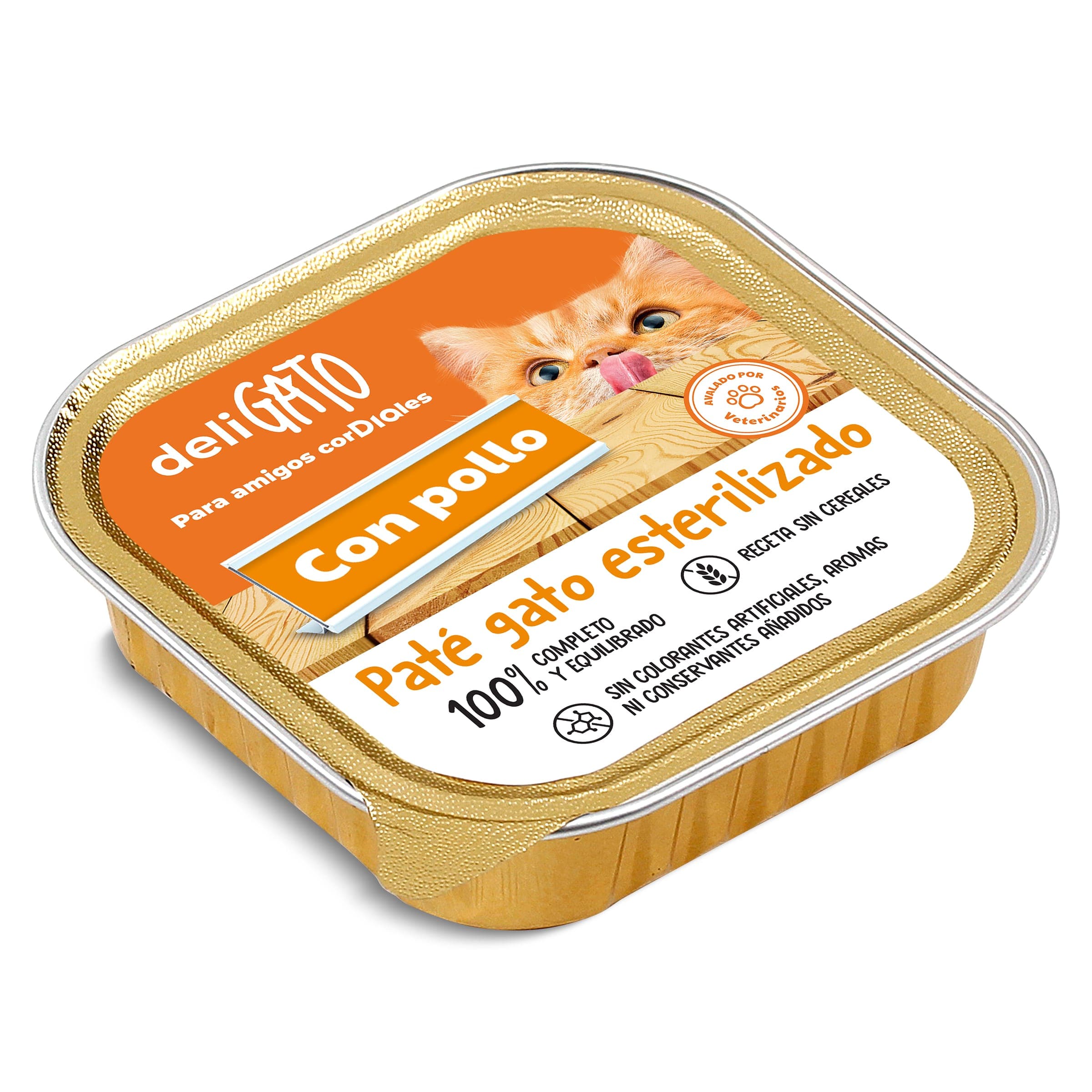 Paté para gato esterilizado con pollo Deligato de Dia tarrina 100 g