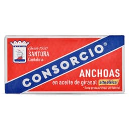 Anchoas en aceite de girasol alto oleico Consorcio lata 23 g