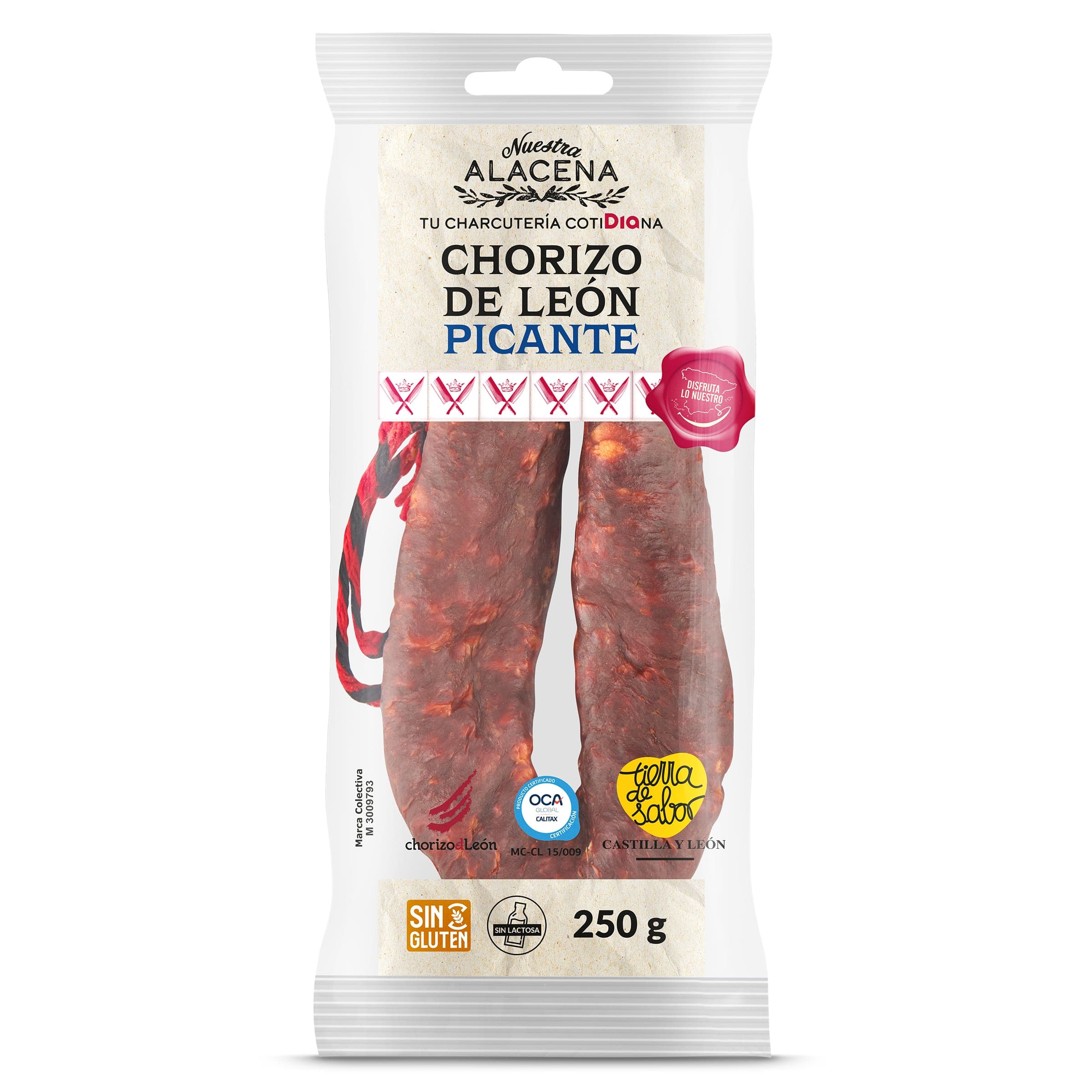 Chorizo de León picante Dia Nuestra Alacena 250 g