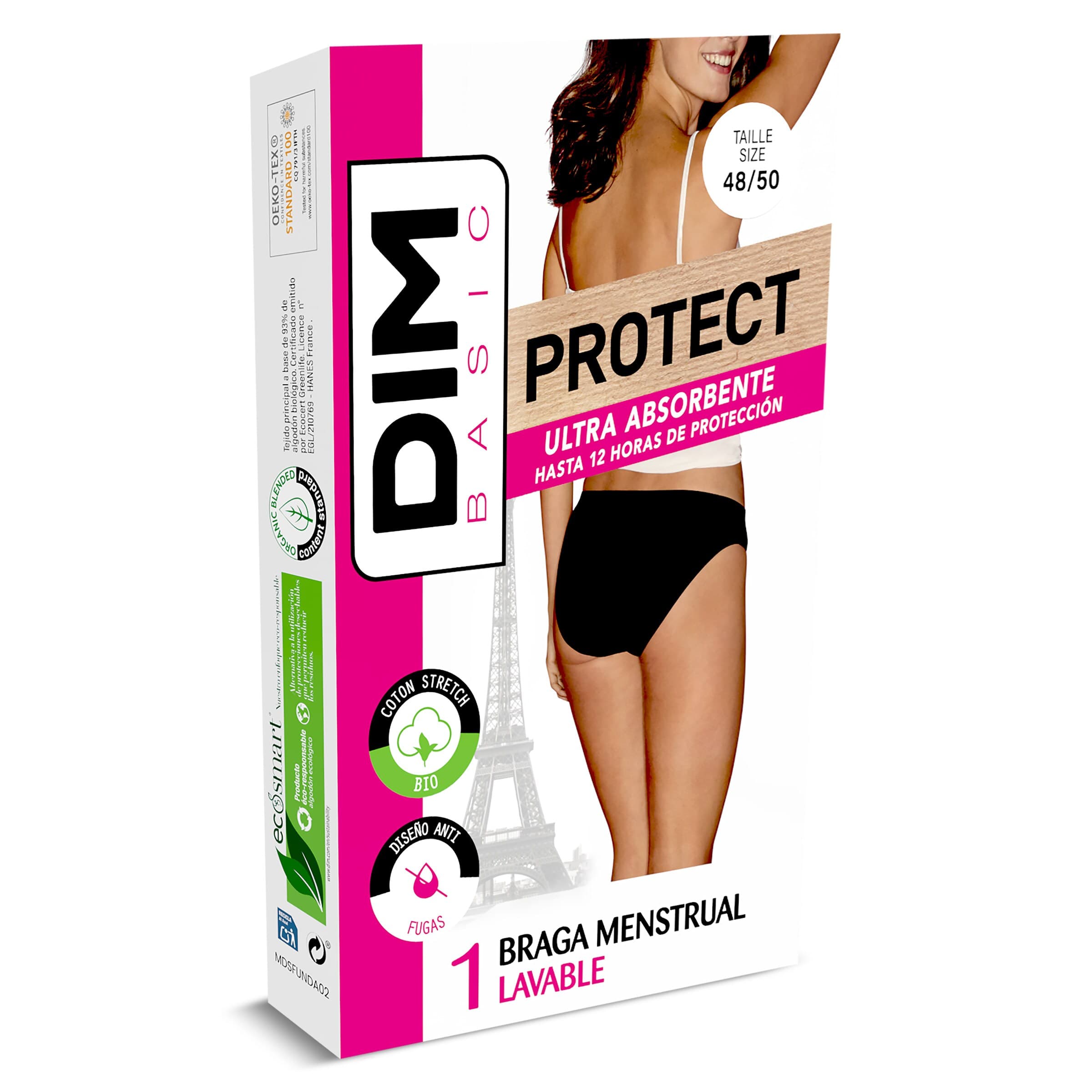 Braga menstrual lavable talla 48/50 Dim caja 1 unidad