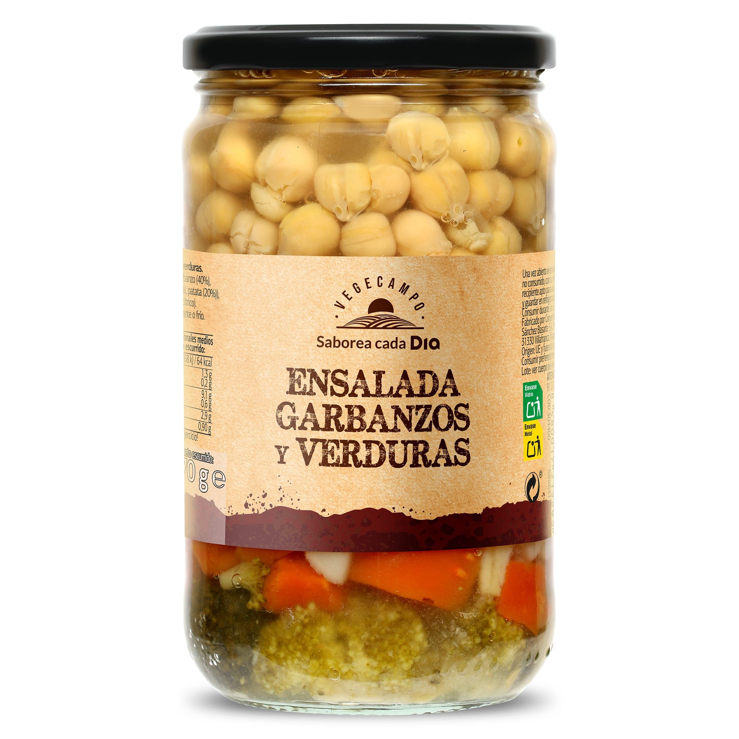 Ensalada de garbanzos y verduras Dia Vegecampo 370 g