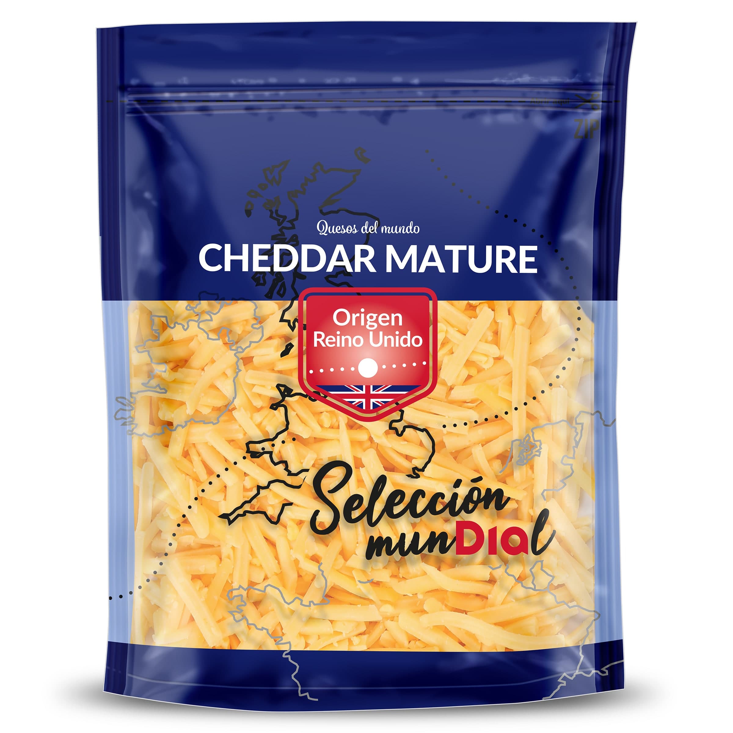 Queso cheddar rallado Dia Selección Mundial 150 g